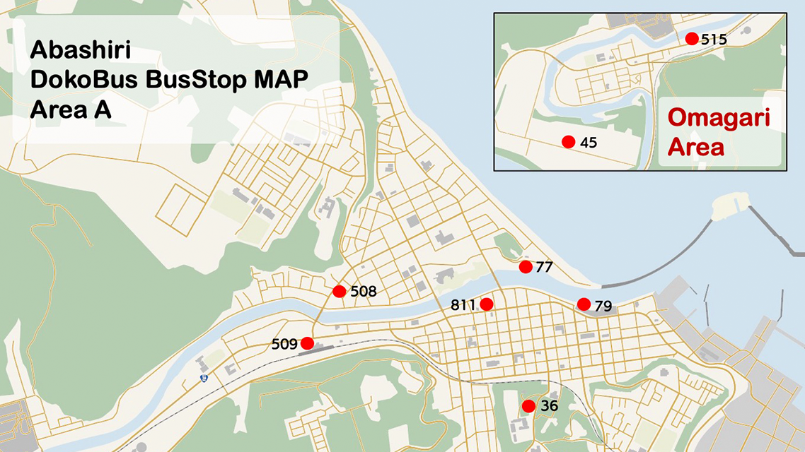 Abashiri city area map